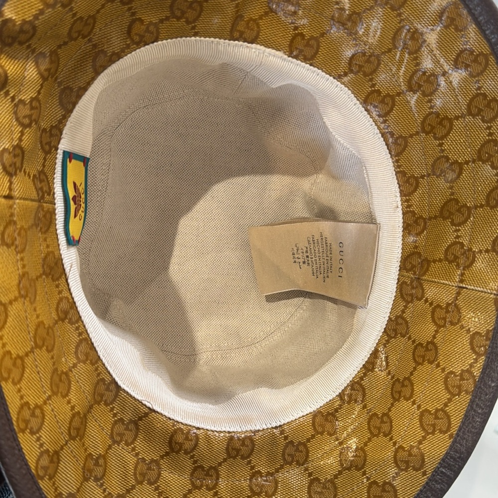 Gucci X Adidas coated nylon monogram bucket hat - Picture 6 of 7